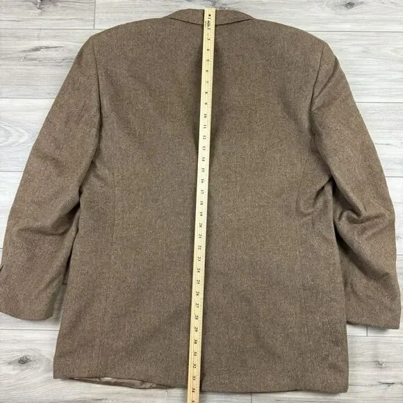 Jos A‎ Bank Jacket Brown 100% Camelhair Sport Coat Blazer 46L Heavy Winter Warm